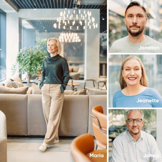 Maria Jonatan Jeanette och Johan på Great Place To Work