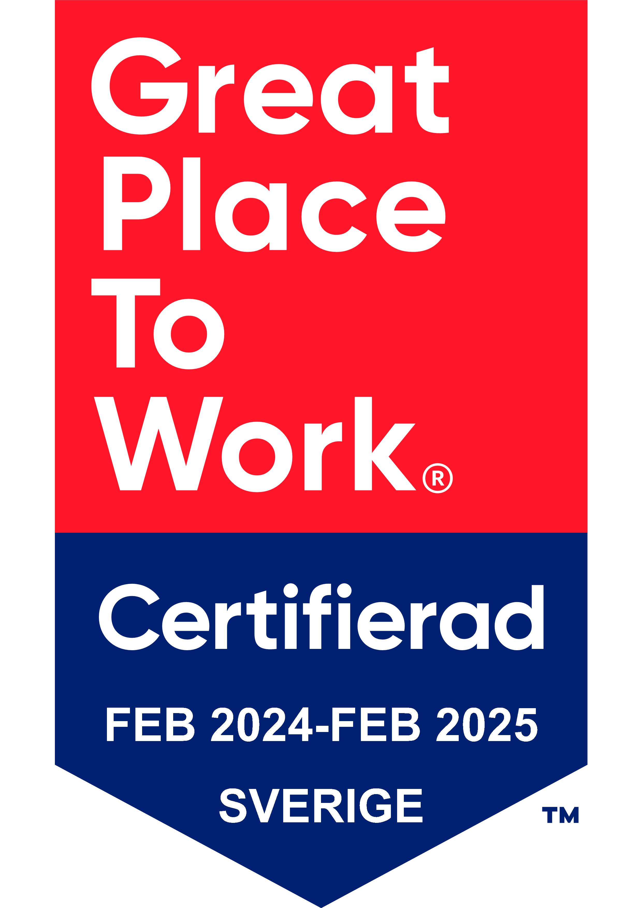 Great place to work certifierad