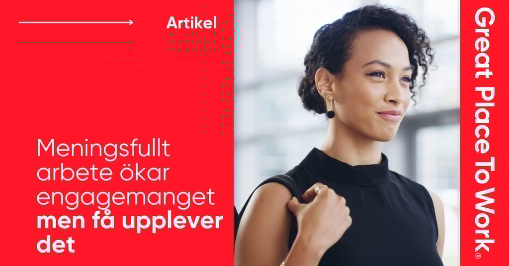 Meningsfullt arbete ökar engagemanget – men få får uppleva det